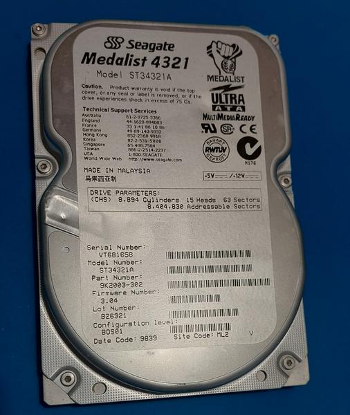 Photo for Seagate Medalist 4321 ST34321A 4.2GB